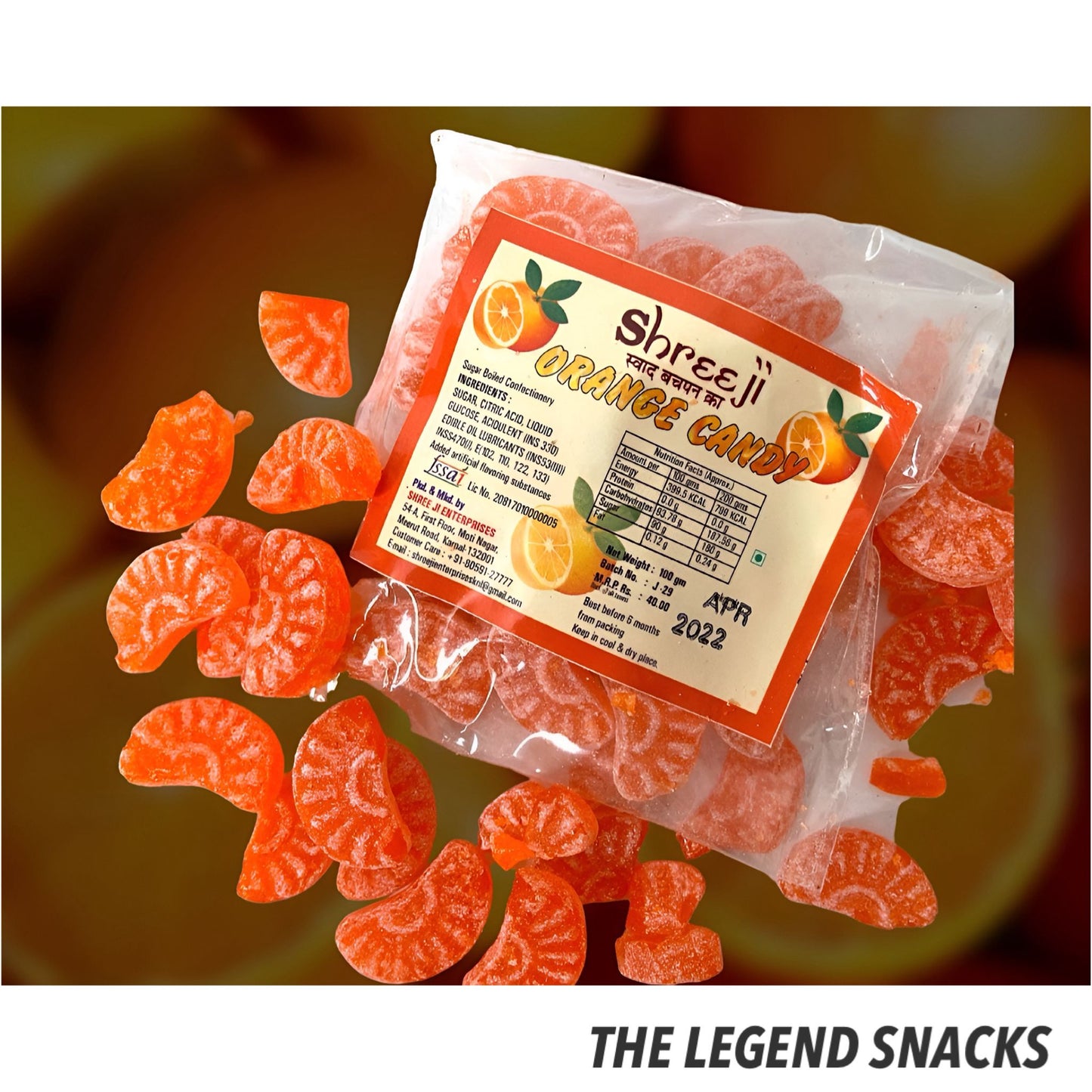 Orange Candy|Pack of 20| The Legend Snacks